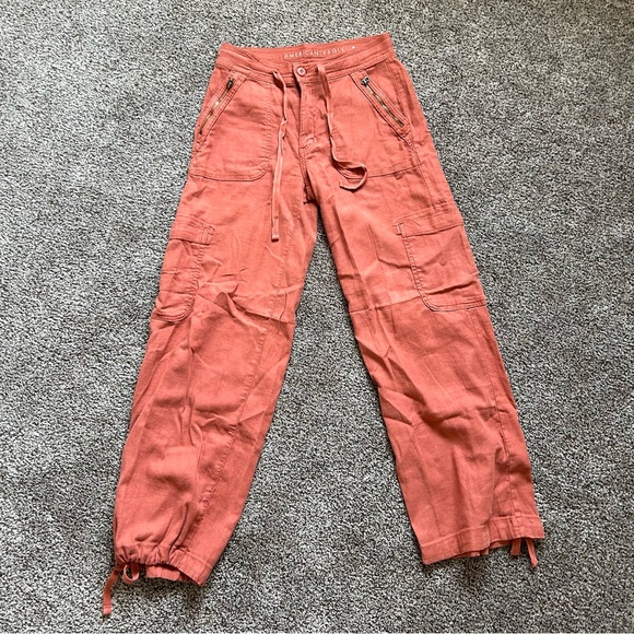 NWOT American Eagle Dreamy Drape Line Baggy Wide Leg Cargo Pant - Picture 3 of 5